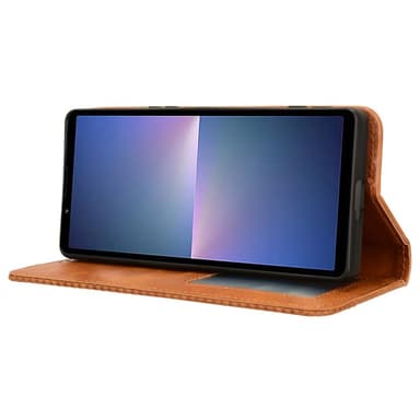 SKALO Sony Xperia 5 V Premium Pungetui med prægning - Brun