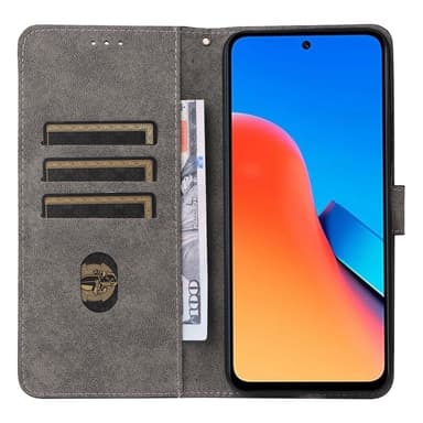 SKALO Xiaomi Redmi 12 4G/5G Flip Cover m. pung i PU-læder - Grøn