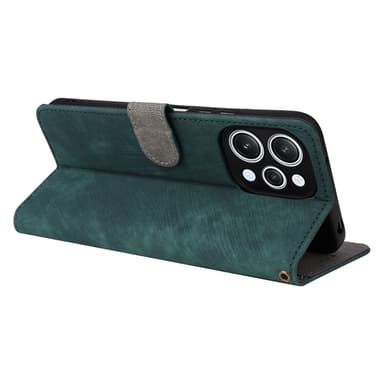 SKALO Xiaomi Redmi 12 4G/5G Flip Cover m. pung i PU-læder - Grøn