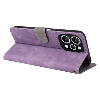 SKALO Xiaomi Redmi 12 4G/5G Flip Cover m. pung i PU-læder - Lilla