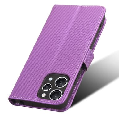 SKALO Xiaomi Redmi 12 4G/5G Premium Mini Rhombus Wallet Flip Cover - Lilla