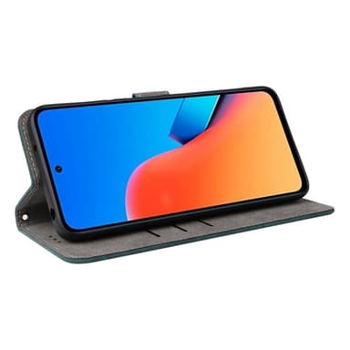 SKALO Xiaomi Redmi 12 4G/5G Flip Cover m. pung i PU-læder - Grøn