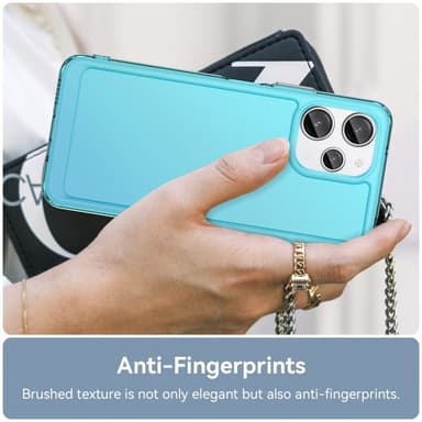 SKALO Xiaomi Redmi 12 4G/5G Transparent TPU Metal Buttons Cover - Turkis