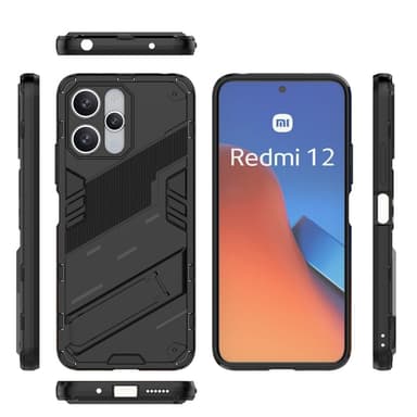 SKALO Xiaomi Redmi 12 4G/5G Hybrid BIBERCAS Cover - Sort