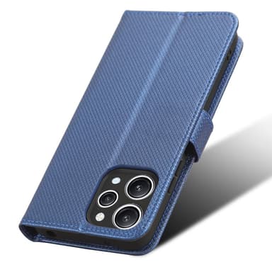 SKALO Xiaomi Redmi 12 4G/5G Premium Mini Rhombus Wallet Flip Cover - Blå