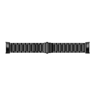 Rustfri stålrem med solidt spænde til Fitbit Charge 5 og Charge 6 Sort