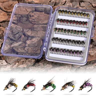 50 stk Fluefiskeri Drag Kit Bait Fisketilbehør - Insekt
