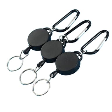 Udtrækkelig nøglering ID badge holder 3 pakker