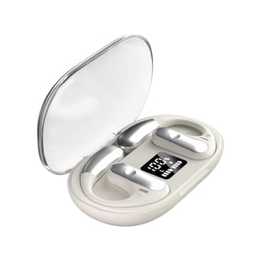 Trådløst ørehængende Bluetooth-headset Hvid