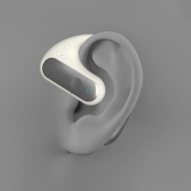 Trådløst ørehængende Bluetooth-headset Hvid