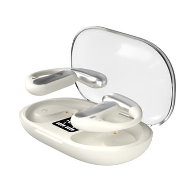 Trådløst ørehængende Bluetooth-headset Hvid