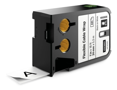 DYMO XTL Flexible Cable Wrap Labels, 24mm, black on white Elgiganten