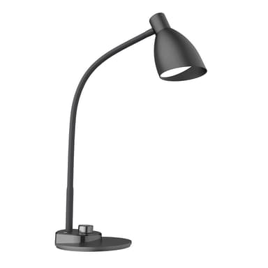 LED bordlampe med klemme / 3 farvetilstande lang / fleksibel svanehals Sort