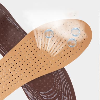 Et par latex læder indlægssåler Brun