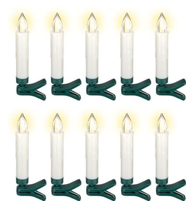 10 trådlösa LED-julgranljus