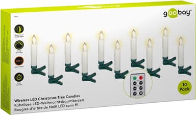 10 trådlösa LED-julgranljus