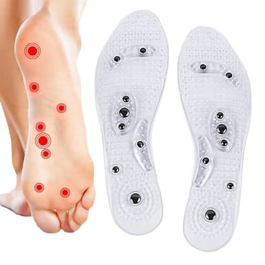 Akupressur Magnetisk Massage Innersulor 1 Par Gennemsigtig 29 cm