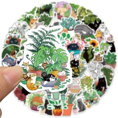 Klistermærker Katte og planter 50-pak