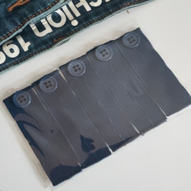 Byxor byxor midjeförlängare knappförlängare resår 83 mm 5-pack Mørkeblå