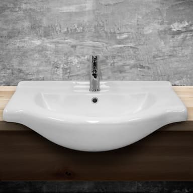 ML Design keramisk vask hvid 77x21,5x51,5 cm, indbygningsvask
