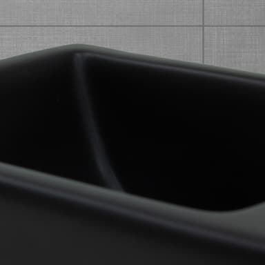 ML-Design keramisk håndvask sort mat, 35,5x20,5x12,5 cm, rektangulær