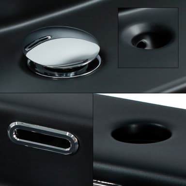 ML design | Design vask badeværelse 600x365 mm firkantet, sort mat