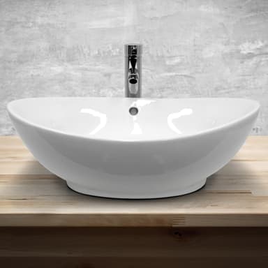 Keramik vask forfængelighed bordplade vask håndvask 590 x 390 mm