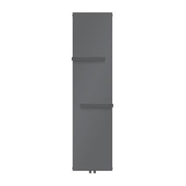 Plan radiator med 2 håndklædetørrere Design radiator 452x1800mm antracit