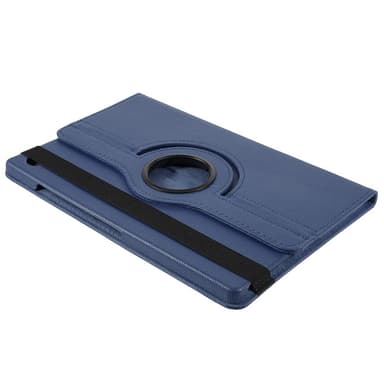 SKALO Samsung Tab A9+ 360 Litchi Flip Cover - Mørkeblå