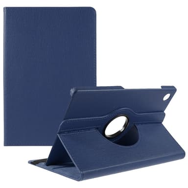 SKALO Samsung Tab A9+ 360 Litchi Flip Cover - Mørkeblå