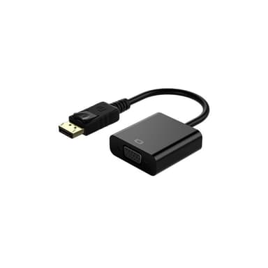 DisplayPort DP till VGA adapterkabel 1080P 60Hz Sort