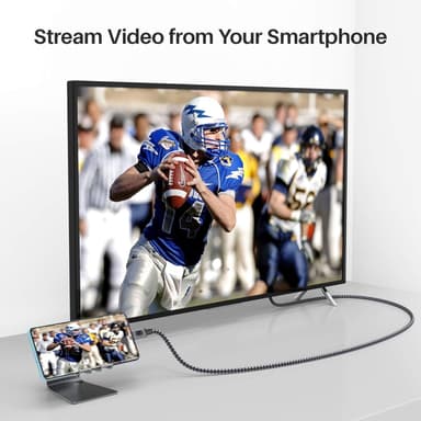 NÖRDIC 1,5 m USB-C til Displayport-kabel UHD 4K 60Hz DP 1,2 21,6 Gbps HDCP Alt Mode Over USB-C, aluminiumsstik Space Grey