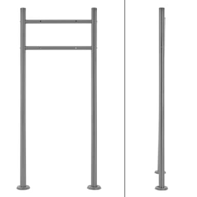 Postkasse med sokkel 37x36,5x11 cm antracit/sort marmor-look
