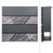 Brevkasse 37x36,5x11 cm antracit/sort marmor stål ML-Design
