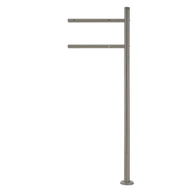 ECD Germany stående postkasse, sølv 120 cm rustfrit stål