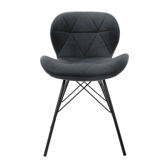 ML-Design 4 spisebordsstole med ryglæn, antracit