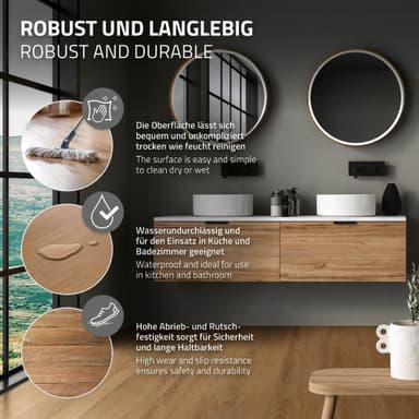 6 m² Click vinylgulv eg 4,2 mm brun laminat PVC