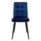 ML-Design Spisebordsstol sæt med 8, mørkeblå med metalben