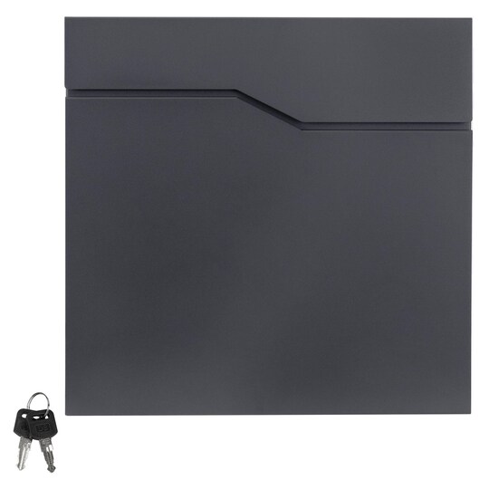 ML-Design Postkasse, antracitgrå rustfrit stål, 37x37 cm