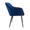 6 spisestole sæt fløjlspolstret stol mørkeblå