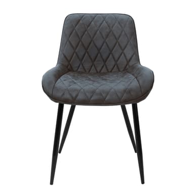 ML-Design 4 spisebordsstole, med ryg og armlæn, antracit