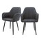 ML-Design 2x Spisebordsstole med ryglæn og armlæn, Antracit