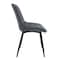 ML-Design 2 spisebordsstole med ryglæn, antracit med metalben
