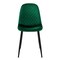 ML-Design Spisebordsstol sæt med 8 stk, mørkegrøn med metalben