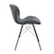 ML-Design 2 spisebordsstole med ryglæn, antracit med metalben
