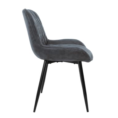 ML-Design 4 spisebordsstole, med ryg og armlæn, antracit