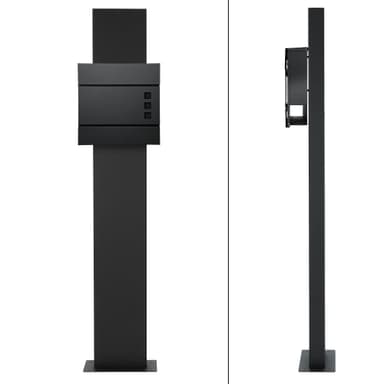 Postkasse med avisrum 37x10,5x36,5 cm antracit