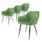 ML-Design Sæt 4x spisebordsstole - salviegrøn - moderne stil