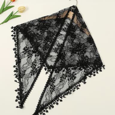 Flower Lace Triangel Scarf Sort