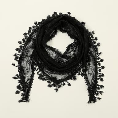 Flower Lace Triangel Scarf Sort